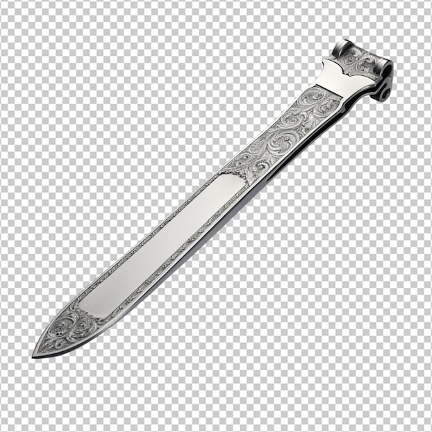 PSD zilver straight razor png