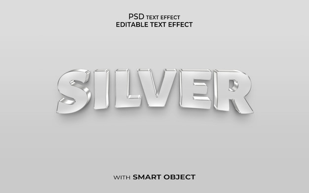 Zilveren teksteffect