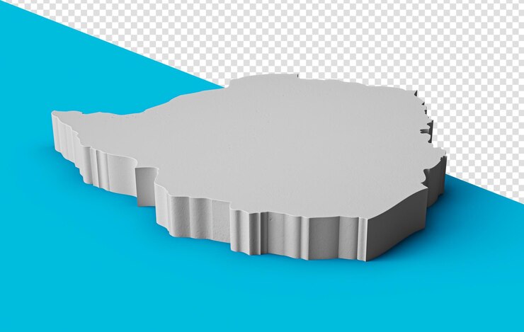 PSD zimbabwe 3d mapa topograficzna geografia kartografia i topologia ilustracja 3d