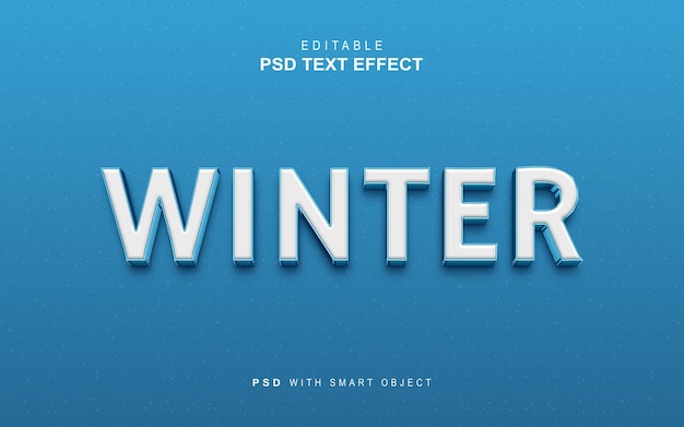 PSD zimowy efekt tekstowy