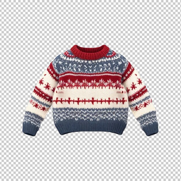 Zimowy Przytulny Trykotowy Sweter Izolowany Premium Psd