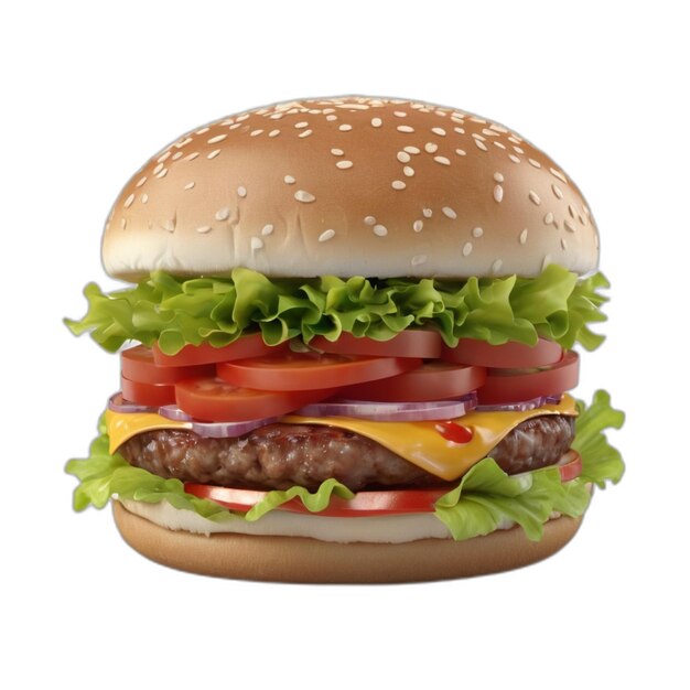 Zinger burger psd on a white background