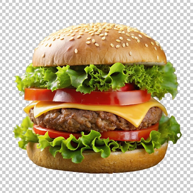 PSD zinger burger on transparent background