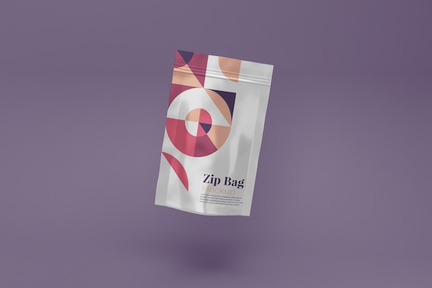 Zip Bag Realistic Mockup Isolated