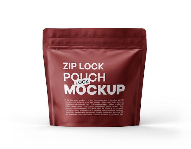 zip lock pouch mockup