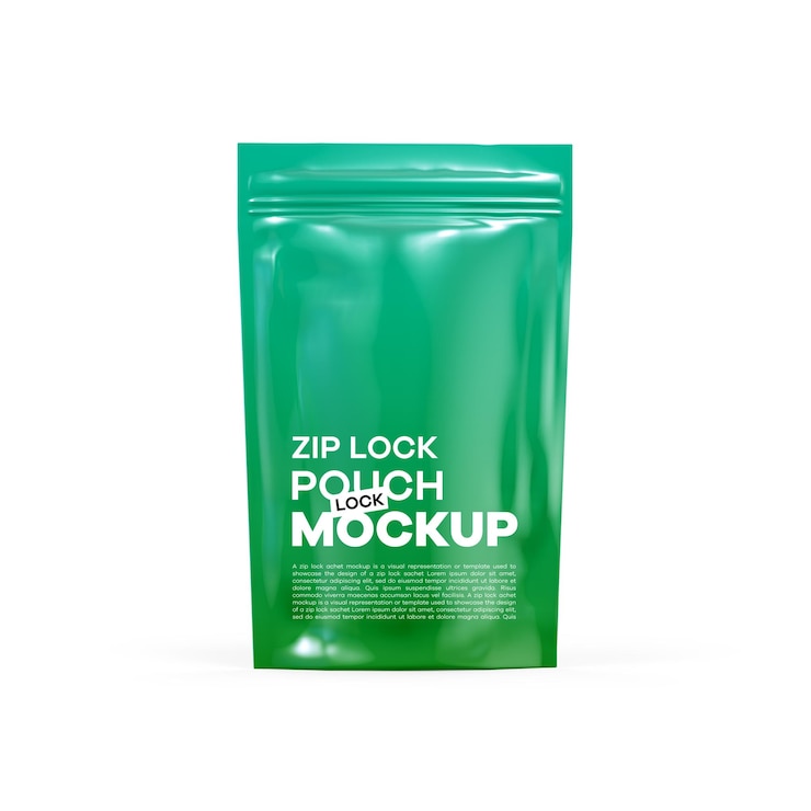 PSD zip lock pouch mockup