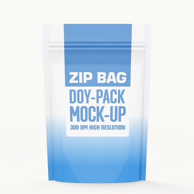 Zip Pouch Bag Mock-up