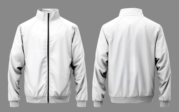 PSD zipper jacket mockup front and back