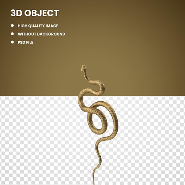 PSD złota dekoracja węża