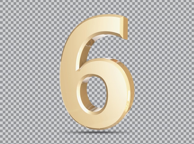Złota Koncepcja Renderowania 3d Numer 6