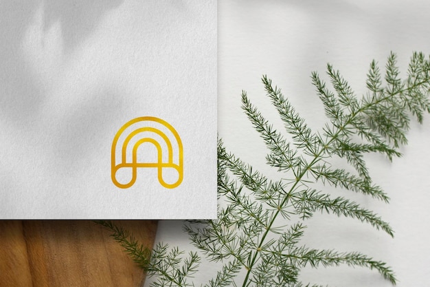 Złota maketa logo White Paper