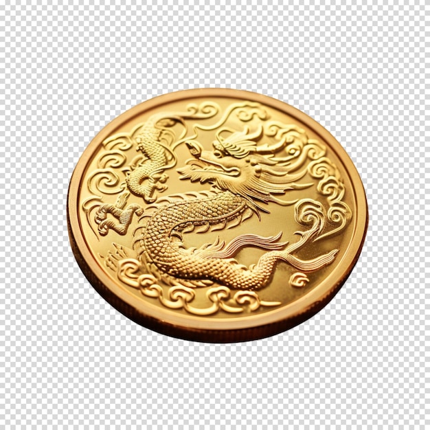 PSD złota moneta izolowana na przezroczystym tle one cent day