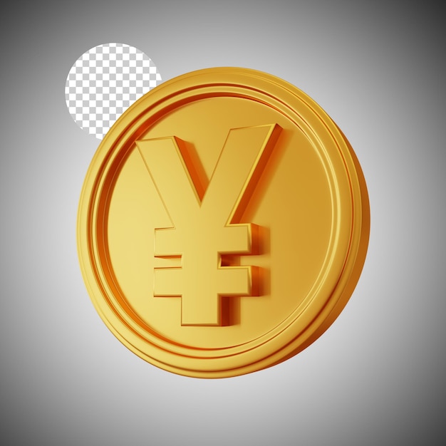 Złota moneta juana renderowania 3d