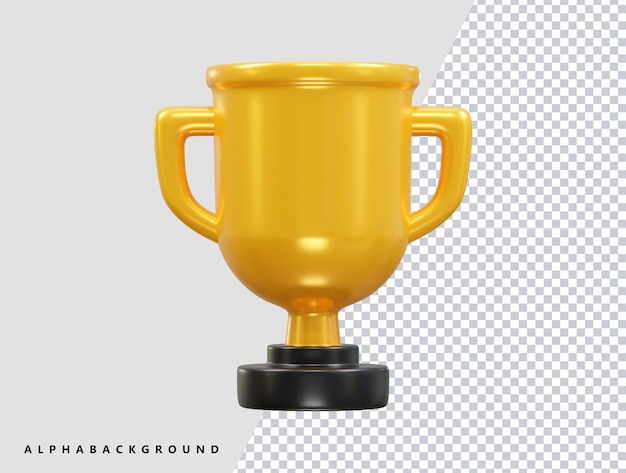 Złote trofeum z napisem „Gold” na górze.