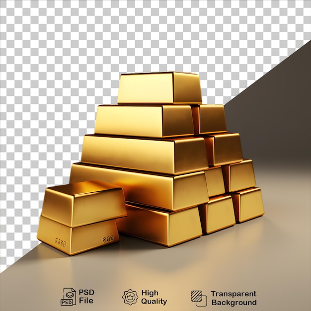 PSD złoto izolowane na przezroczystym tle zawiera plik png