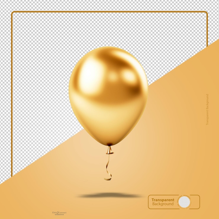 PSD złoty balon w kształcie złoty balon imprezowy