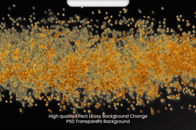 Złoty Blask Psd Na Przezroczystym Czarnym Tle