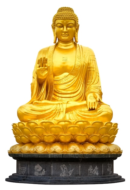 Złoty Budda w realistycznym stylu.