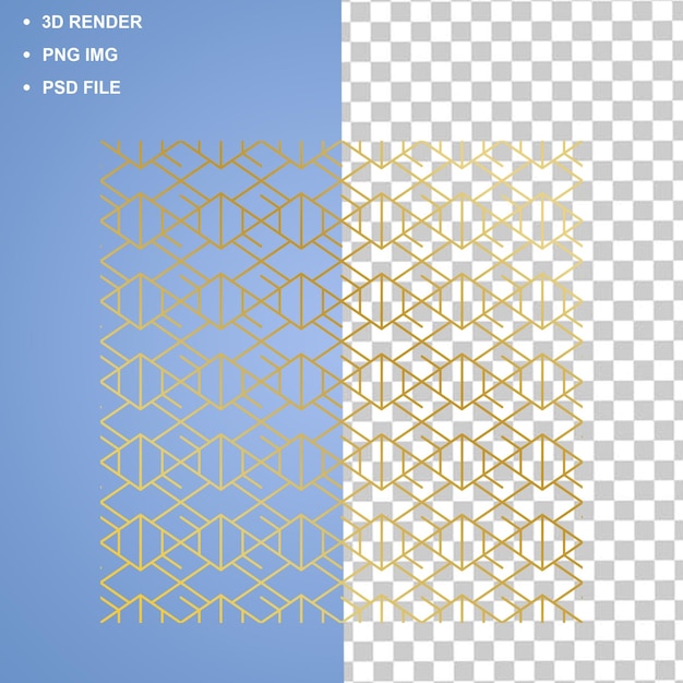 Złoty geometryczny wzór