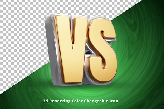 Złoty Kontra Vs Renderowanie 3d Logo Lub Złoty Kontra Vs Logo Efekt Tekstowy Lub 3d Realistyczny Vs Render
