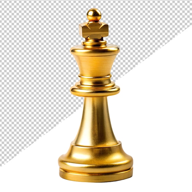 PSD złoty król szachowy na przezroczystym tle