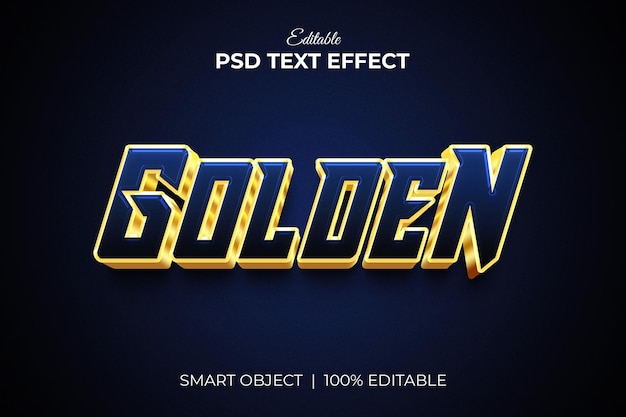 Złoty Luksus 3d Makieta Z Edytowalnym Efektem Tekstowym Premium Psd