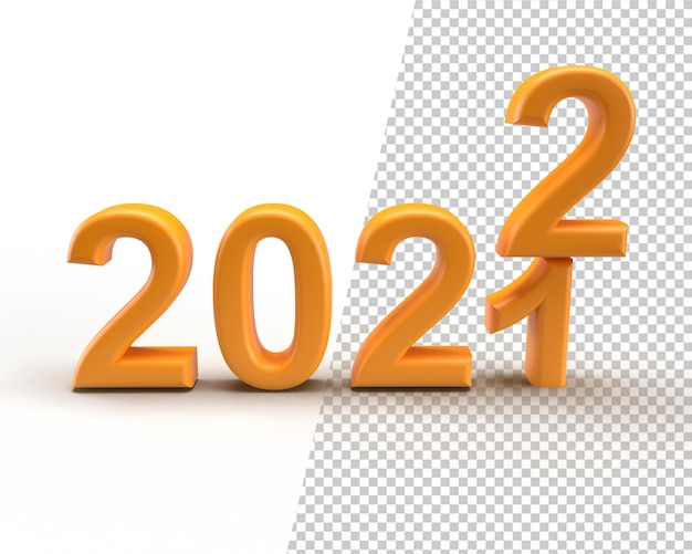 złoty nowy rok 2022 tekst 3d