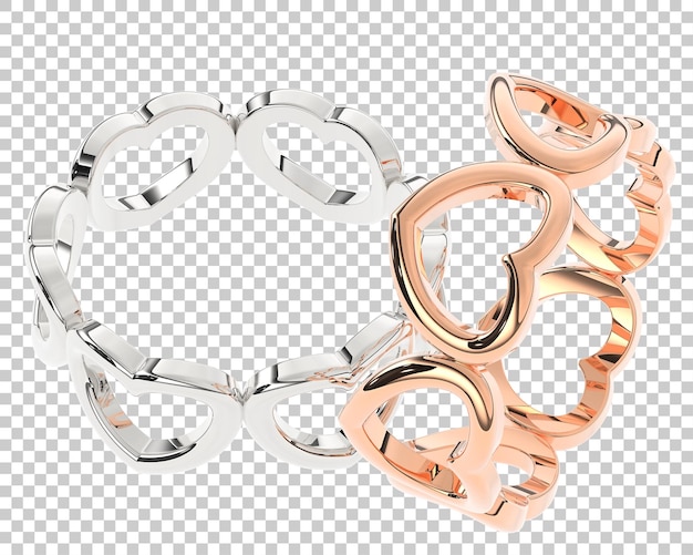 PSD złoty pierścionek na przezroczystym tle ilustracja renderowania 3d