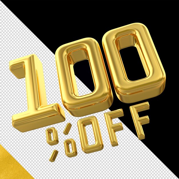 Złoty Rabat 100 Od Renderowania 3d