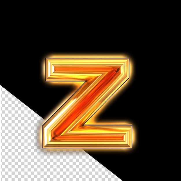 Złoty Symbol Z świecącą Literą Z