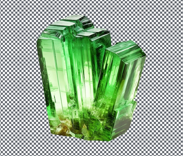 PSD zo elegante groene tourmaline geïsoleerd op een transparante achtergrond