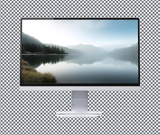 PSD zo elegante monitor geïsoleerd op transparante achtergrond