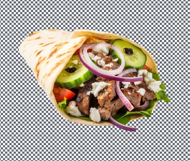 Zo lekker Tacos Wrap Burger geïsoleerd op transparante achtergrond