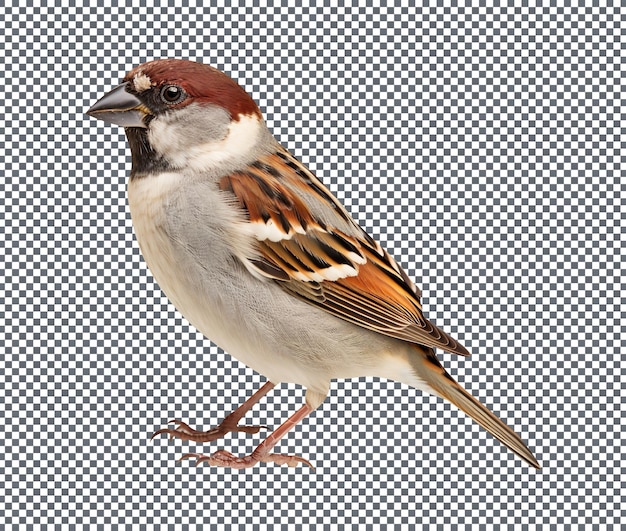 Zo mooi huis sparrow geïsoleerd op transparante achtergrond