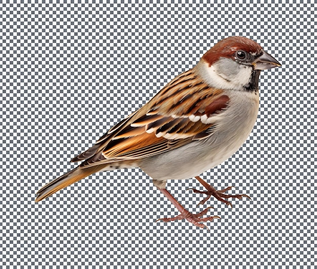 Zo mooi huis sparrow geïsoleerd op transparante achtergrond