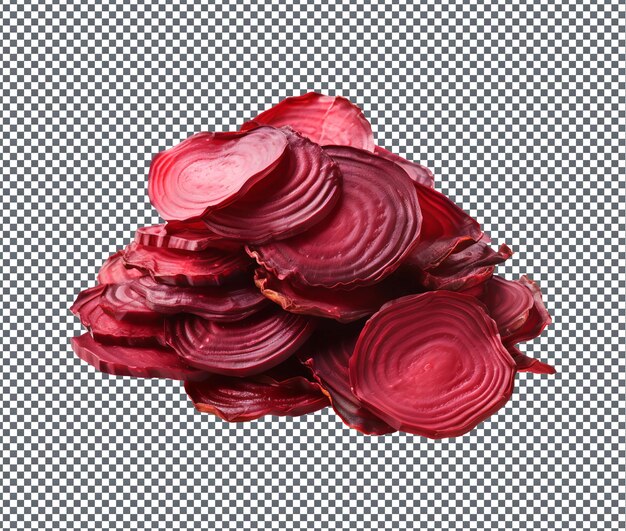 Zo smakelijke beet chips geïsoleerd op een doorzichtige achtergrond