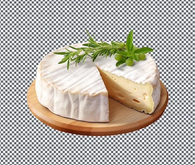 Zo zoete brie cheese geïsoleerd op transparante achtergrond