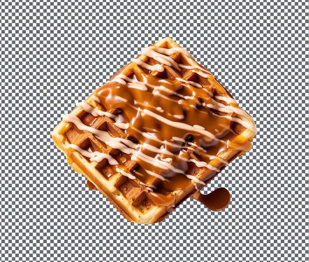 PSD zo zoete chai spice caramel waffle geïsoleerd op transparante achtergrond