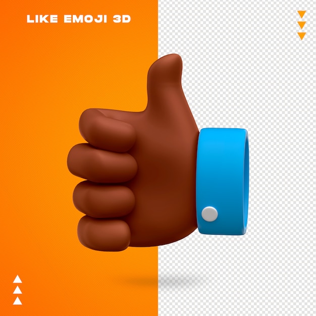 PSD zoals emoji 3d-ontwerp