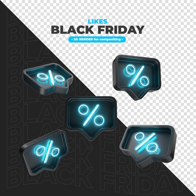 Zoals korting neon voor marketingcampagne black friday