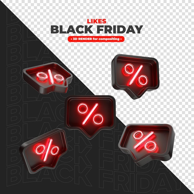 Zoals korting Neon voor marketingcampagne black friday