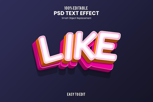 Zoals Smooth Fun en Vet 3D-teksteffect