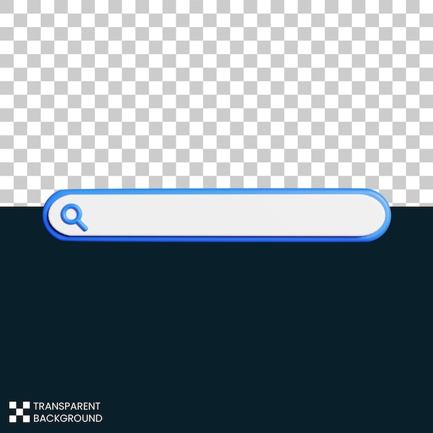 Zoek blauw ontwerp in 3d-rendering