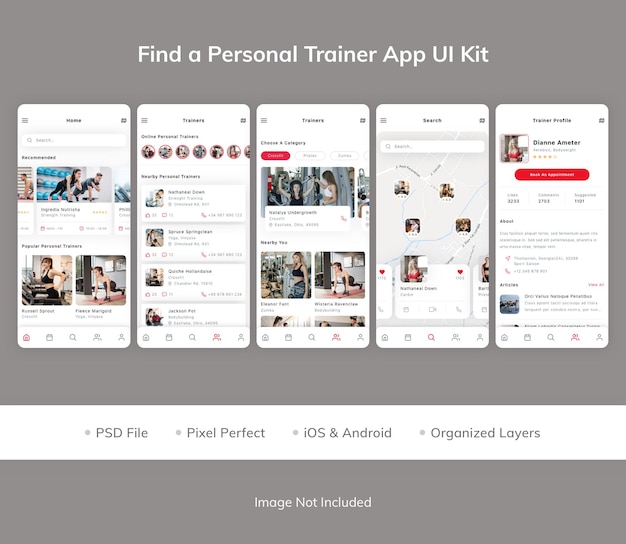 Zoek een ui-kit voor een personal trainer-app