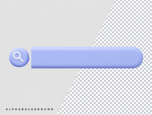 PSD zoekbalk pictogram vector 3d-rendering
