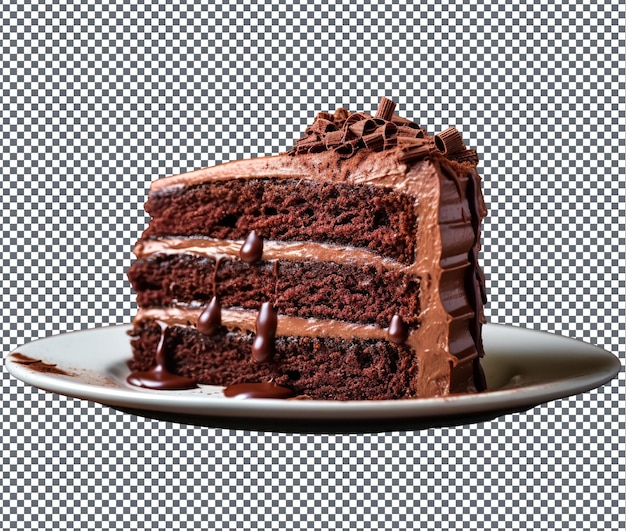 Zoete chocoladekoek geïsoleerd op een doorzichtige achtergrond