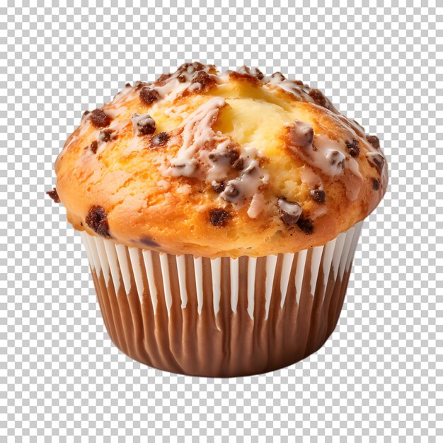 Zoete muffin cake geïsoleerd op een doorzichtige achtergrond