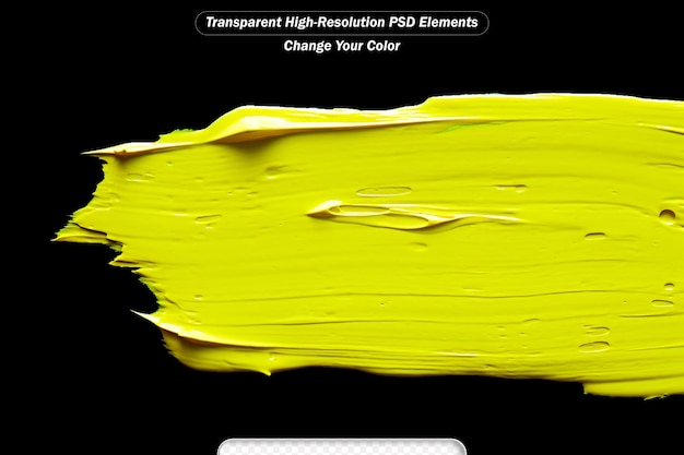 PSD Żółta farba olejowa na czarnym tle