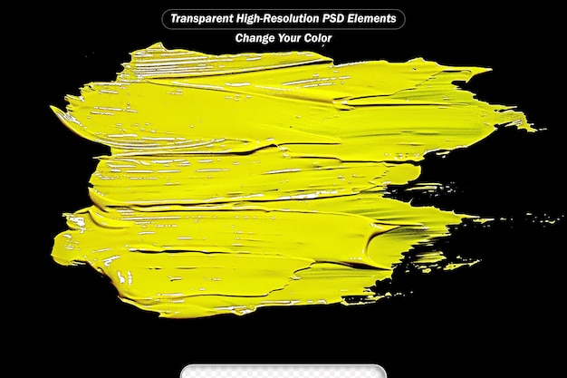PSD Żółta farba olejowa na czarnym tle