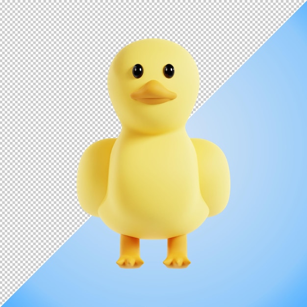 Żółta kaczka ilustracja renderowania 3d